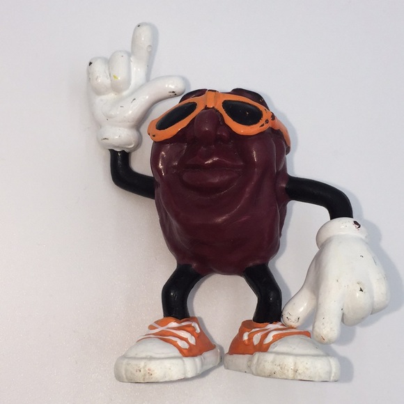 1987 California Raisins Applause Miniature 3" Vinyl Figure Wearing Sunglasses - Picture 4 of 7